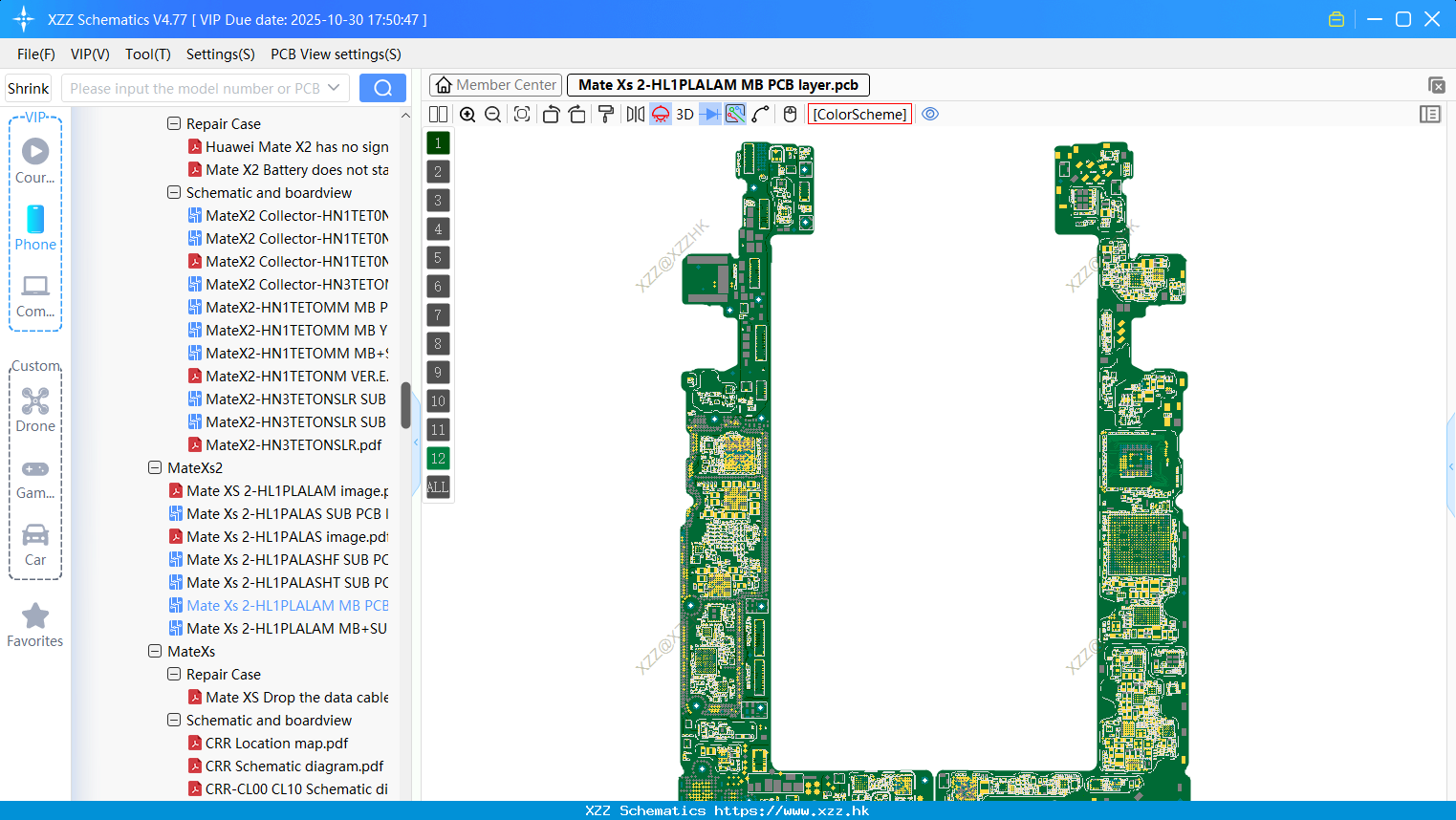 Huawei Mate Xs 2-HL1PLALAM MB PCB Layer